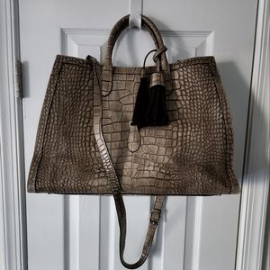 Claudia Firenze X-Large leather Croc Tote